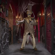6.5 FT Animated Grave & Bones LED Soul Slasher Halloween Decoration picture