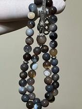 Genuine Yemen Aqeeq Agate Rosary 33 beards Natural colors Gift  سبحه عقيق يمني picture