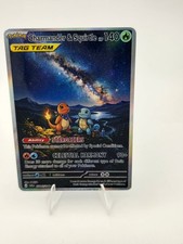 CUSTOM FAN ART Charmander Squirtle Tagteam Holo Card picture
