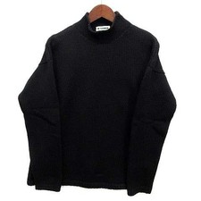 Jil Sander Wool Knit Asymmetric Mock Neck Sweater Black Size 36 Women's (Ages 14 picture