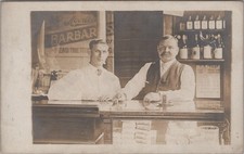 Pre-Prohibition Saloon Bar Interior Moerlein Beer Sign RPPC Postcard c1910 picture