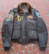 ORIGINAL KOREAN  WAR SIZE 42 55J14, G-1, L.W. FOSTER USN LEATHER FLIGHT JACKET picture