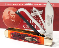 Robeson Gamecock Strawberry Red Jig Bone Folding Pocket Knife w/ Saw Hoof Pick picture