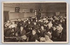 RPPC Osceola WI Public School Assembly Classroom Students 1910s Postcard picture
