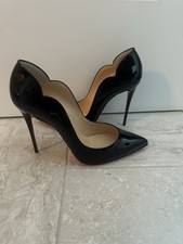 NEW CHRISTIAN LOUBOUTIN HOT CHIC BLACK PATENT HEELS PUMPS SZ 41.5 11.5 picture