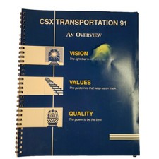 1991 CSX Transportation Vision Values Qualities Workbook Railroad Book picture