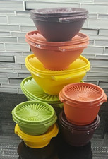 TUPPERWARE 80th ANNIVERSARY SERVALIER 16-PIECE SET ONE TOUCH BOWLS GREAT NEW picture