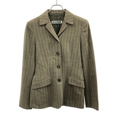 Jil Sander Wool Stripe Jacket & Skirt Set Brown Size 34 1990s Used (Ages 14+) picture