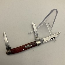 Vintage Case XX 6347 HP 3 Blade Stockman Red Jigged Bone 1965-1969 3 7/8”clsd picture