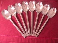 Set Of 8 Hampton Silversmiths AZUR Oval Soup Spoons Stainless Steel 8