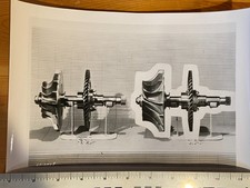 NOS '67 EMD Electro-Motive B&W Public Relations 645E Turbocharger Cutaway Photos picture