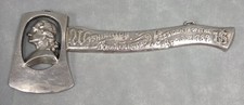 Antique 1889 GEORGE WASHINGTON Cast Metal INAUGURAL AXE HATCHET Plaque DECOR picture