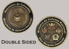 Colombia Ministry Of National Defense Double Sided Challenge Coin  J#46 picture