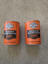 AUTHENTIC HARLEY DAVIDSON PREMIUM II MOTORCYCLE OIL 2 CANS picture
