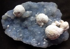 STUNNING OKENITE BALLS ON CHALCEDONY MATRIX MINERALS SPECIMENS picture