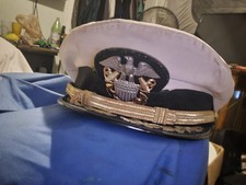 Vintage Bancroft US Navy Commander Combination Cap / Hat - Named to Cmdr picture