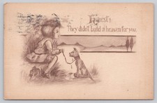 Vintage 1911 Humorous Postcard Honest They Didn't Build a Heaven picture