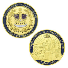King Charles III Government Commemorative Challenge Coin Royal Collectable 1-pc picture
