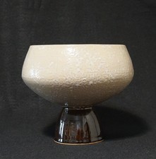 Vintage 1960-70's Toyo Japanese Heavy, Bowl & Pedestal Ikebana Container w/Hanko picture