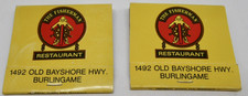 The Fisherman Restaurant Burlingame California Bayshore Hwy Matchbook LOT of Two picture