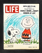 1967 LIFE Magazine Snoopy Charlie Brown Peanuts Charles Schulz Framed Wall Art picture