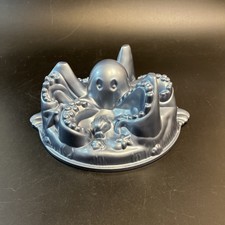 2008 Nordic Ware USA Octopus Cup Bundt Cake Baking Pan Beach Ocean Sea Shells picture