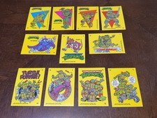 1989 Topps Teenage Mutant Ninja Turtles Stickers #1-11 Set picture