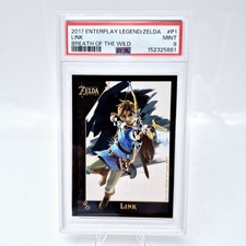 2017 Legend of Zelda Breath of the Wild Link #P1 PSA 9 BOTW Promo picture