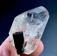 135 Carat Natural Topaz Crystal With Tourmaline Specimen From Pakistan  picture