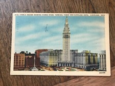 Public Square Showing Higbee Store Terminal Tower and Cleveland Hotel Ohio picture