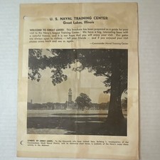 1960 U.S. Naval Training Center Great Lakes IL Original Brochure & Map picture