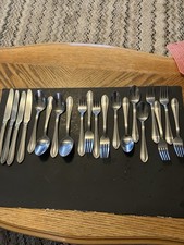 Set of 20 Hampton Silversmiths Stainless Flatware 5 Sets of 4 each picture