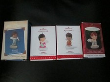 Set of 4 Mary's Angels Hallmark Christmas Ornaments Daisy Dahlia Willow Zinnia picture