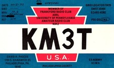 Philadelphia Pennsylvania KM3T QSL Radio Postcard picture