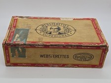 Vintage 1920's Websterettes Superiores Cigar Box 5 Cents picture