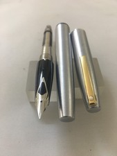 Sheaffer 444 Imperial Brush Steel GT FP Steel Fine nib+Converter+6 Cart Mint USA picture