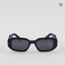 PRADA SPR17WS Women’s Rectangle Sunglasses Black Frame/Lens Tinted 49-20-145 picture