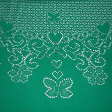 Valentino authentic cotton guipure lace fabric Green 100X150cm Made in Italy picture