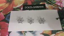 Dolce & Gabbana Button 14 mm Flower Crystals and Silver tone metal picture