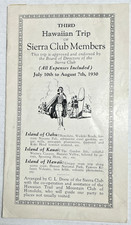 1930 Sierra Club Third Hawaiian Trip Brochure Oahu Kauai Volcano Rare picture