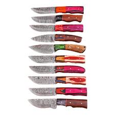 Lot of 10 Knives Damascus Steel Fix blade knife Whole Sale Price Clearance Sale picture