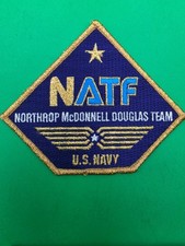 Vintage NATF Northrop McDonnell Douglas Team US Navy Embroidered Aviation Patch picture