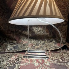Lauren Ralph Lauren Vintage Heavy Crystal Lucite Table Lamp Base W/ Finial picture