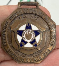 1926 Buffalo NY Fraternal Police Lodge Meeting Watch Fob 1.25