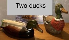 Mallard Duck Lot Of 2: Duck Doorstop, Wooden Duck Matchstick Holder Father’s Day picture