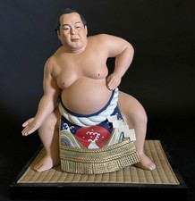 Vintage Sato Hakata Doll Japan SUMO Wrestler Doll Figurine 11” picture