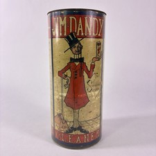 Antique 1911 Jim-Dandy Cleaner Tin Paper Label Unopened 7