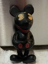 Seiberling Walt Disney Mickey Mouse Figurine Black Rubber Latex 1930’s picture