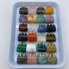5pc Natural Mixed Quartz carved Small bag crystal reiki healing gift random picture