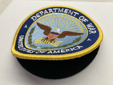 US MILITARY DEPARTMENT OF WAR PATCH WITH HOOK & LOOP back  4.25 inch picture